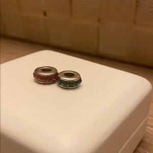 Birthstone sterling silver charms